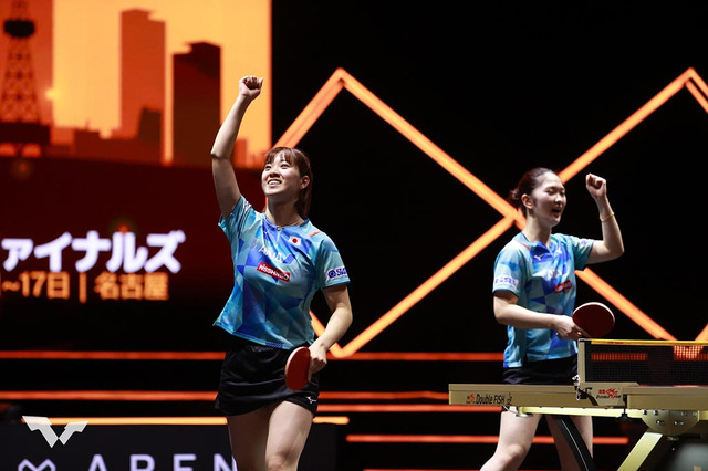 長﨑美柚、木原美悠が台湾ペアにストレートで日本大会制覇に王手　中国最強ペア撃破へ意気込み「お互い最高のプレーを」【WTT女子ファイナルズ】 画像