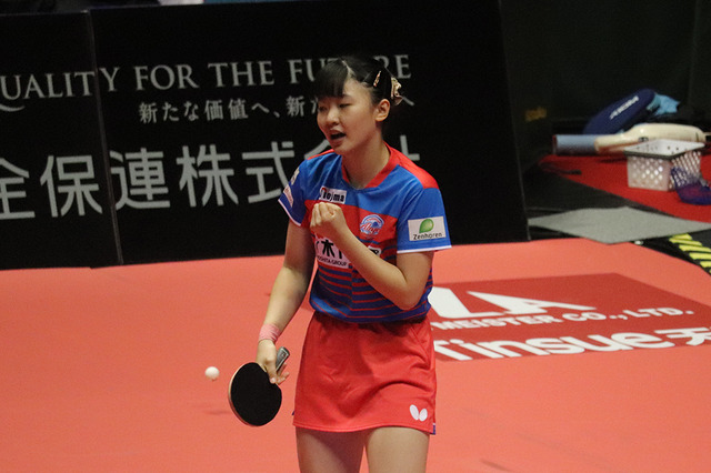 KA神奈川、ダブルス失うも平野美宇がストレートで逆転導く　張本美和は勝因に言及「何度も対戦していたので……」【Tリーグ】 画像