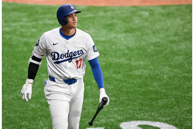 【MLB】大谷翔平、親善試合で沈黙も寄せられた大歓声　日本ハムファンも注目の“韓国初陣”は2打席連続三振で途中交代 画像