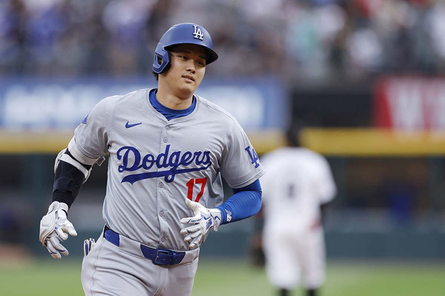 【MLB】先頭打者HRの大谷翔平、月間MVPも視界の量産態勢　圧巻の9試合7本塁打、連続試合打点でもド軍の歴史に名を刻む 画像