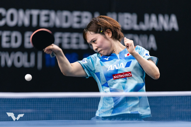 平野美宇、初戦勝利も「反省点も出た試合」と振り返る 2戦連続カットマンには「ポジティブに考えて準備したい」【WTTスターコンテンダー リュブリャナ】 画像