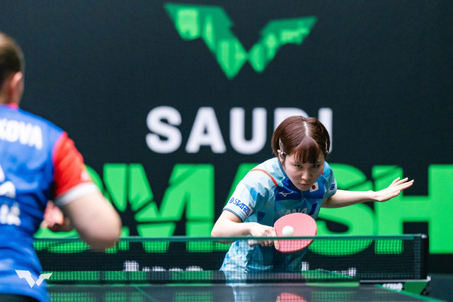 平野美宇、ストレート快勝で好スタート　スロバキア選手に中盤苦戦も最後は主導権握る【サウジスマッシュ】 画像