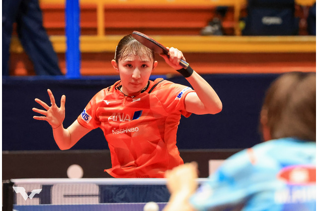 早田ひな、平野美宇との“黄金世代対決”をフルゲームの激闘で制す　張本智和との混合ダブルスは制覇、日本のエースが2冠に王手【WTTコンテンダー ザグレブ】 画像