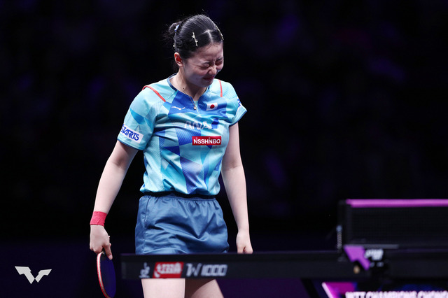 張本美和、東京五輪金・陳夢相手に第3ゲーム奪取の奮闘も…  1－3で敗れベスト4進出を逃す【WTTチャンピオンズ 重慶】 画像