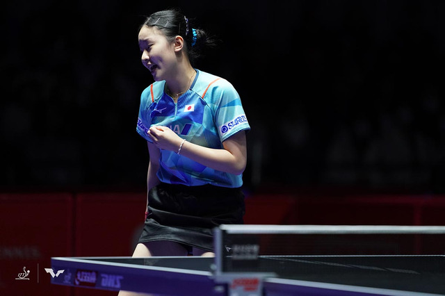 張本美和、早田ひなに続く“ストレート”　勝利のバトンは3番手の平野美宇へ【世界卓球】 画像