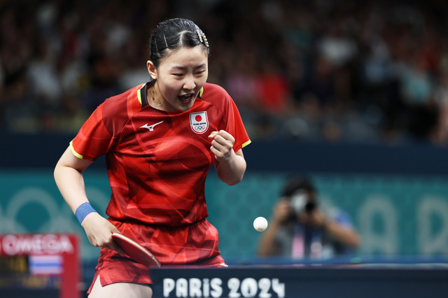 張本美和に“世界女王”と対戦の可能性「孫穎莎と戦うことになるのか?」 躍動の16歳を中国メディアが警戒「スーパースターのよう」【パリ五輪2024】 画像