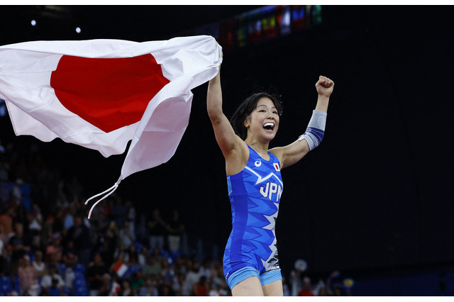 「オリンピック最高、レスリング最高」歓喜の藤波朱里、137連勝で金メダルに到達　3月に手術し、ぶっつけ本番も圧倒的な強さ【パリ五輪2024】 画像