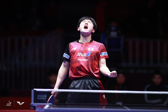 “エース”張本智和が世界8位相手に圧巻の8連続ポイント　林昀儒とのエース対決制し3連勝に導く【世界卓球】 画像
