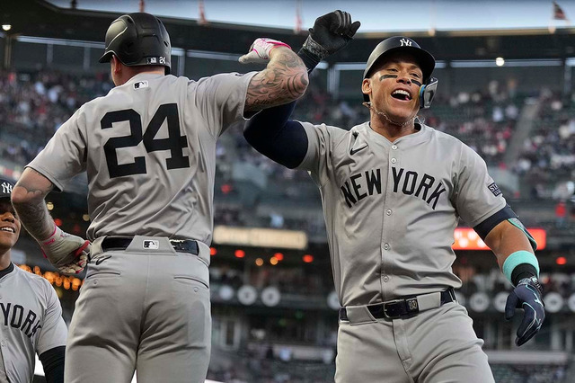 【MLB】ジャッジにかかる逆転首位打者と快挙達成「三冠王の可能性はまだ残る」　2年ぶりMVP獲得は濃厚、カブレラ以来12年ぶり偉業へ挑戦 画像