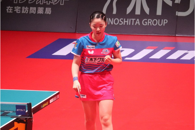 張本美和に芽生える主力の自覚「毎試合毎試合を大事にする」　ダブルス敗戦には反省も、2点起用継続で勝利に貢献【Tリーグ】 画像
