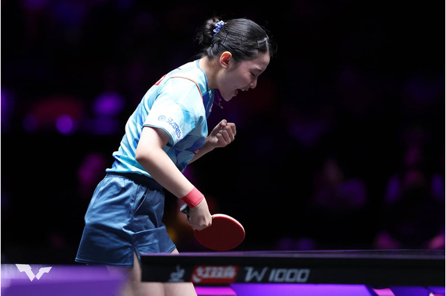 張本美和、インドの“異質選手”バトラを3－1撃破で準々決勝進出　ベスト4入りかけて世界6位の中国選手と激突【アジア選手権】 画像