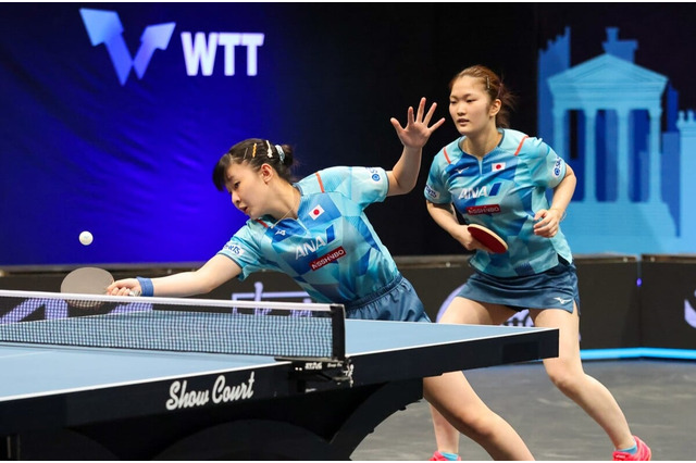 張本美和、木原美悠ペアがシンガポールペアに会心勝利　3－1で下しベスト4進出、金メダル争いにも期待【アジア選手権】 画像