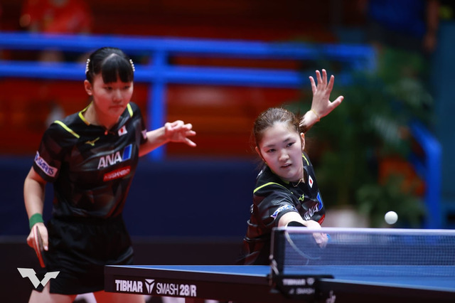 張本美和が三冠獲得に前進　木原美悠とのダブルスでインドペアを下し決勝進出　大藤沙月、横井咲桜ペアとの同士討ちが実現【アジア選手権】 画像