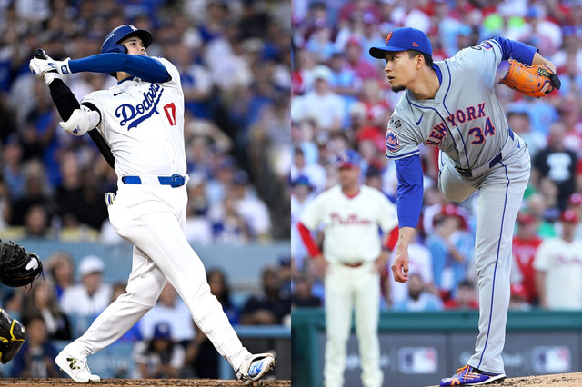 【MLB】大谷翔平「1番DH」スタメン　千賀滉大と注目の日本選手対決、5試合ぶりポストシーズン2号でド軍を初戦勝利に導くか 画像