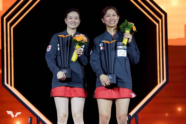 世界一掴んだカットマンペアが見せた矜持　佐藤瞳は「忍耐強さは負けない」橋本帆乃香は「迷った時にお互いを信じられる」【WTTファイナルズ福岡】 画像