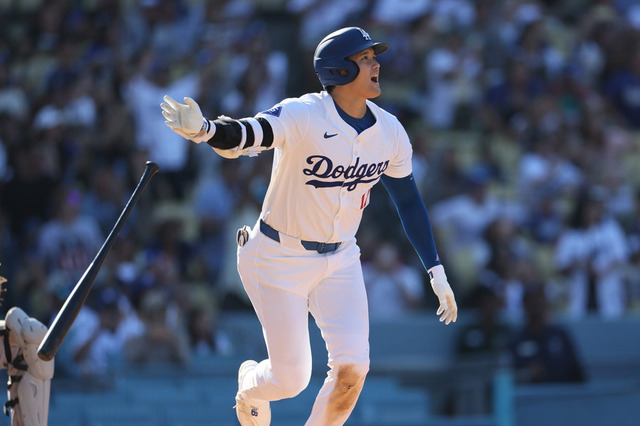 【MLB】怪力スラッガーのアーチ競演、大谷翔平は“トップ10”に3回登場　今季の本塁打「打球速度」ランキング 画像