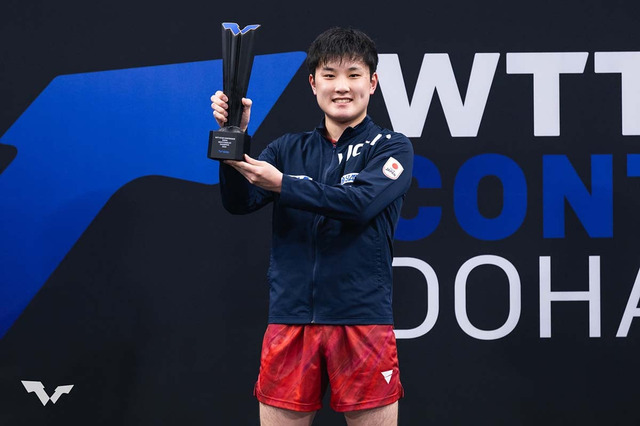 「第1シードが期待通りの活躍」張本智和、貫録の2025年初優勝にWTT公式も賛辞 4年ぶりのドーハ大会Vに「栄光を再び手にした」 画像