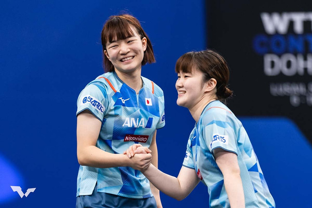 世界1位の大藤沙月、横井咲桜ペアが「信じられない逆転劇を見せた」　中国勢撃破に公式が脚光、シングルスでは直接対決が実現【WTTコンテンダーマスカット】 画像