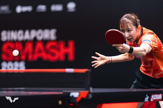 早田ひな、エースがアメリカの世界52位に快勝でベスト8進出　優勝争いかけて“難敵”待つ準々決勝がカギ握るか【シンガポールスマッシュ】 画像
