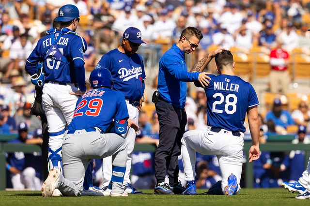 【MLB】ド軍の剛腕ミラーが無事を報告「マウンドに戻るのが待ちきれない」　頭部に“170キロ”打球直撃も「恐ろしい瞬間だったが、大丈夫」 画像