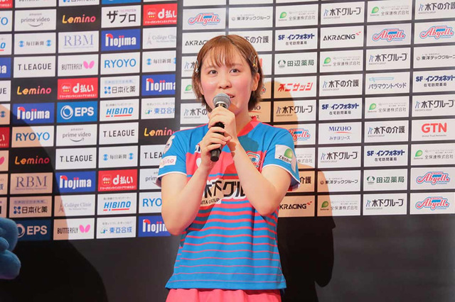 平野美宇が未出場もベンチで勝利見守る　船橋シリーズで実施の「音」の実証実験には「初めての試みで楽しみにしてきた」【Tリーグ】 画像