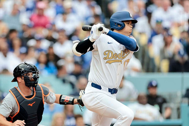 【MLB】大谷翔平、前田健太から四球直後に初盗塁で俊足披露　昨季は日本選手最多記録、二刀流復活シーズンも健在 画像