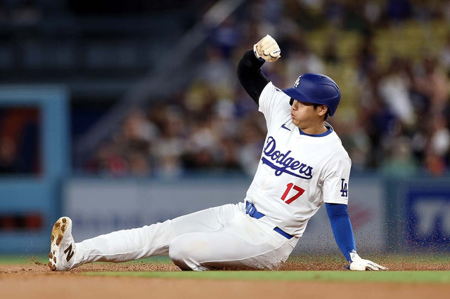 【MLB】大谷翔平、初回に“激走”で先制のホーム踏む　3試合連続安打→今季7個目の盗塁成功でチャンスメーク 画像