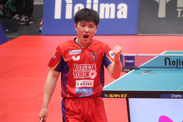張本智和が3シーズン在籍の琉球退団を発表　驚異の勝率“83.1％”で絶対的エースに君臨、移籍初年度にPO制覇【Tリーグ】 画像