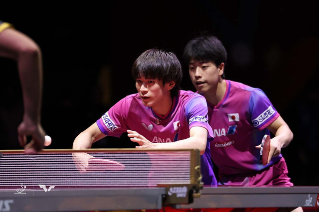 戸上隼輔、篠塚大登の“とがしの”ペアが快勝でメダル確定　エジプトペアをストレート撃破でベスト4進出【世界卓球2025】 画像
