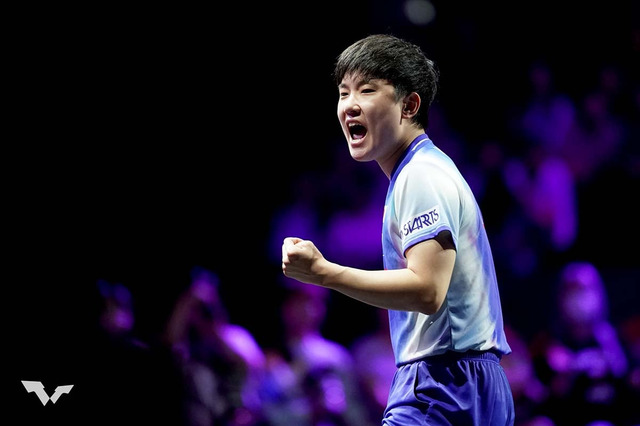 張本智和、日本開催初陣での勝利に「1勝を届けることができて嬉しい」　2回戦はパリ五輪因縁の相手も8強誓う【WTTチャンピオンズ横浜】 画像