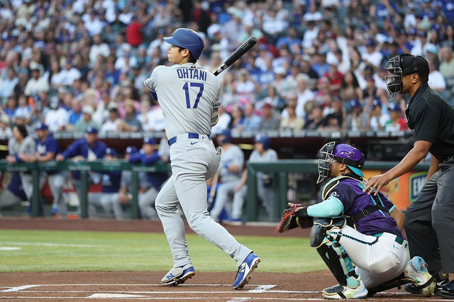 【MLB】大谷翔平、6試合ぶり一発は“187キロ”豪快44号ソロ　「角度19度」の超低弾道アーチ 画像