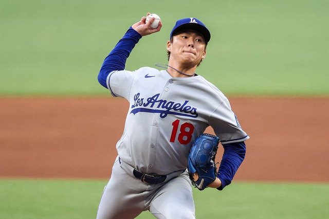 【MLB】山本由伸、全91球の公式投球データ詳細　最速97.8マイル、高めフォーシームと膝元カーブで無双【9月13日ジャイアンツ戦】 画像