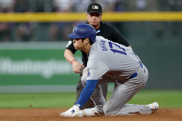 【MLB】大谷翔平、30試合連続出塁の四球で「今季20盗塁」　最強捕手ローリーから足で好機演出 画像