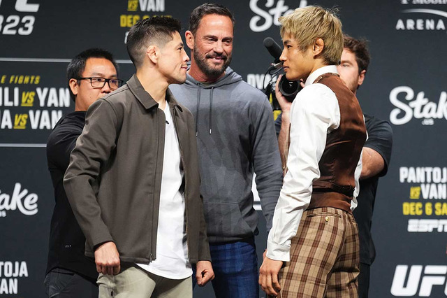 【UFC】平良達郎が着用したオーダーメイドスーツ、その“裏話”に「いいね100万回押させて」「素敵すぎる」　元王者モレノとフェースオフ 画像