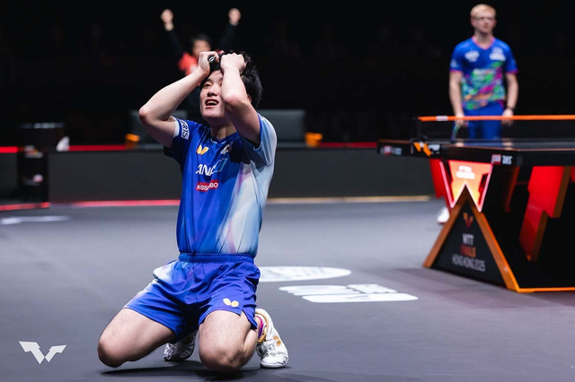 張本智和が“天敵”F・ルブランをフルゲームで撃破「信じられない気持ち」　激闘制し4強入り、過去3度準Vのエースが戴冠なるか【WTTファイナルズ香港】 画像