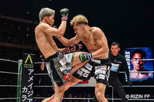 【RIZIN】58日で電撃参戦の秋元強真、“テンカオ一撃”で新居もん絶TKO　次戦に元フェザー級王者を指名 画像
