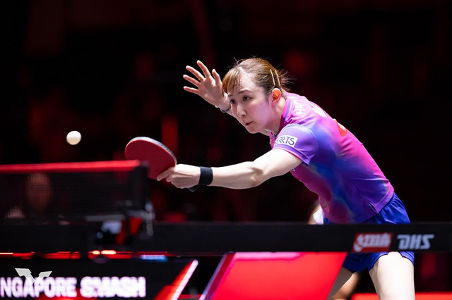 早田ひな、初対戦の中国勢とフルゲーム熱戦も逆転勝利　世界40位と3度のデュースの激闘制したサウスポーが3回戦進出【シンガポールスマッシュ】 画像