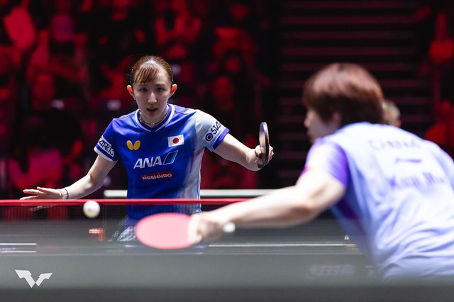 早田ひな、世界5位の蒯曼とのフルゲーム激闘を制し初白星　“日中サウスポー対決”に意地の勝利でベスト8進出【シンガポールスマッシュ】 画像