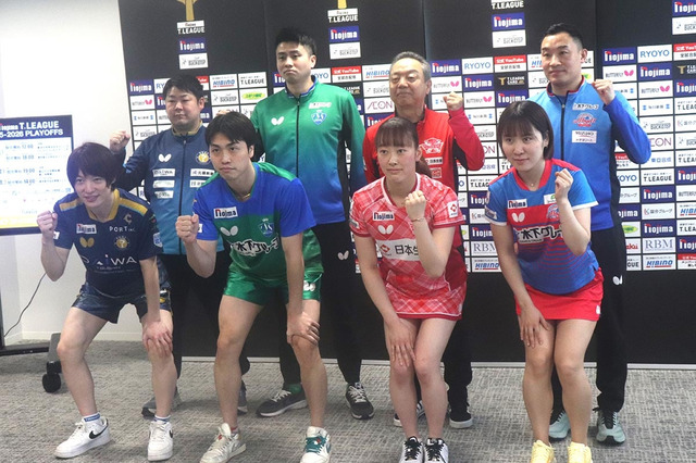 POファイナル会見で抱負　KM東京・田添健汰「松島輝空選手は必ず勝てる」　日本生命・赤江夏星「どの試合も苦しくなる」【Tリーグ】 画像