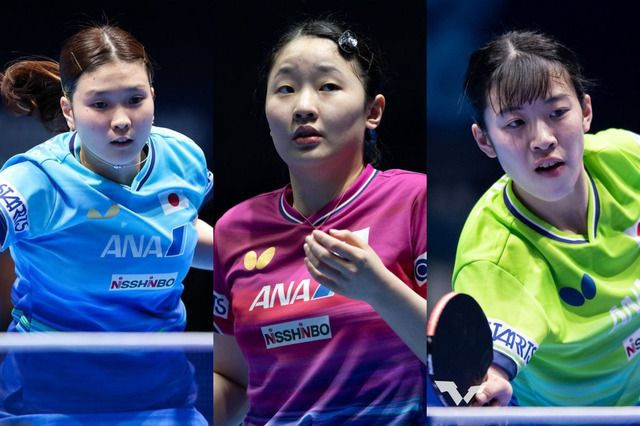 卓球日本女子の圧勝劇を中国メディア称賛　全勝の張本美和は「終始ハイレベル」　初勝利の18歳面手凛は「最終的に3－0快勝」【世界卓球2026】 画像