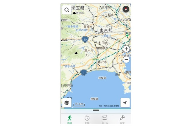 ナビタイム、iOS向けウォーキングアプリをアップデート…高低差地図の全国対応など 画像