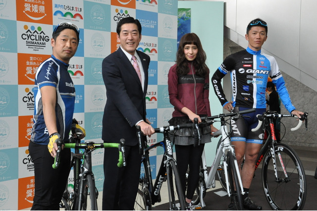 今夏しまなみ海道の自転車無料化へ、愛媛県と日本マイクロソフト連携会見 画像