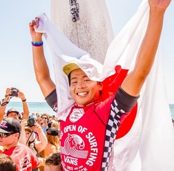 GAORA SPORTS、大原洋人が日本人初優勝を達成した「USオープン・オブ・サーフィン2015」を9月放送
