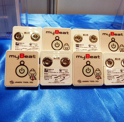 Home ECG 携帯型心電計、myBeat ウェアラブル心拍センサ WHS-1、myBeat 心拍センサ WHS-2などを参考出展したユニオンツール（ウェアラブルEXPO2016／東京ビッグサイト／2016年1月14日）