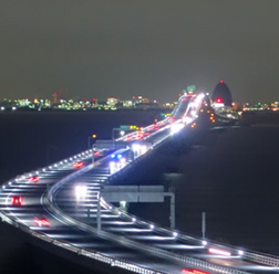 東京湾アクアラインの新たな夜景（イメージ）