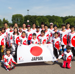 2014年のBMX世界選手権でチャレンジクラスに出場する日本選手団