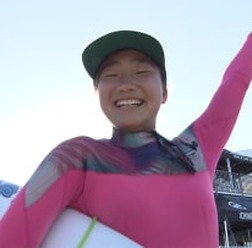 サーフィン界期待の14歳・中塩佳那、東京五輪へ意気込み