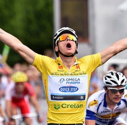 2014年ツール・ド・ワロニーで総合優勝したジャンニ・メールスマン（オメガファルマ・クイックステップ）