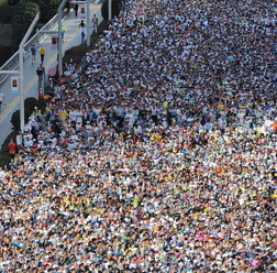 過去の東京マラソンの様子（スタート） 写真提供：Getty Images