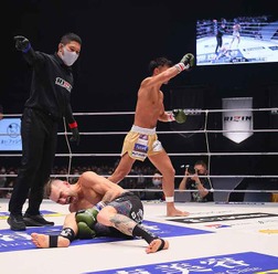 【RIZIN.39】梅野源治、ガーダムを“21秒KO”　「ムエタイの梅野、結構やばかったでしょ」とご満悦